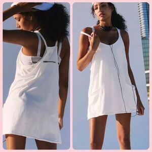 ☀️(A408) NEW Free People Movement Hot Shot Mini Dress. White. Small